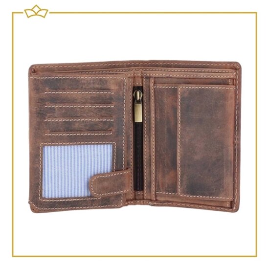 Attrezzo Attrezzo Herenportemonnee - 100% Echt Leer