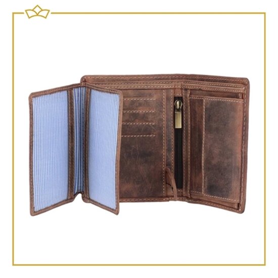 Attrezzo Attrezzo Herenportemonnee - 100% Echt Leer