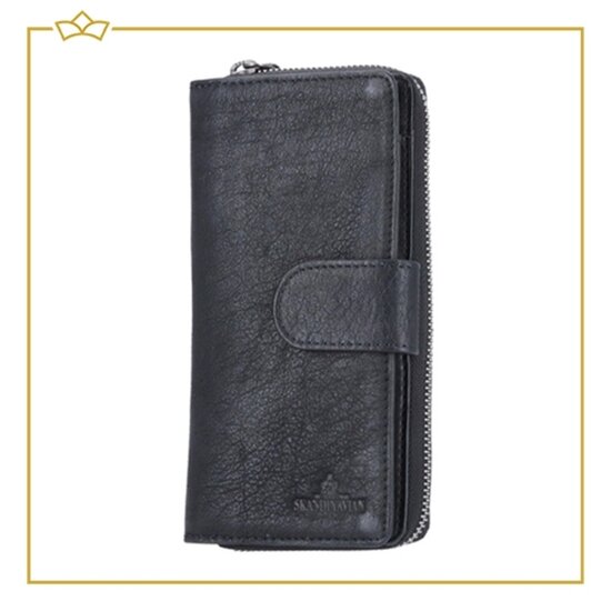 Attrezzo Attrezzo Damesportemonnee - Groot Model - 100% Echt Leer