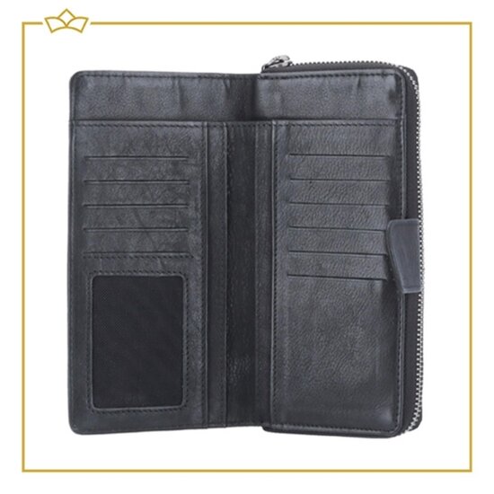 Attrezzo Attrezzo Damesportemonnee - Groot Model - 100% Echt Leer