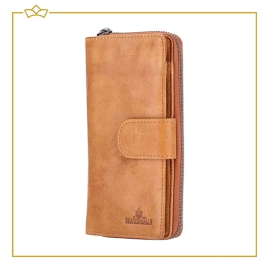 Attrezzo Attrezzo Damesportemonnee - Groot Model - 100% Echt Leer