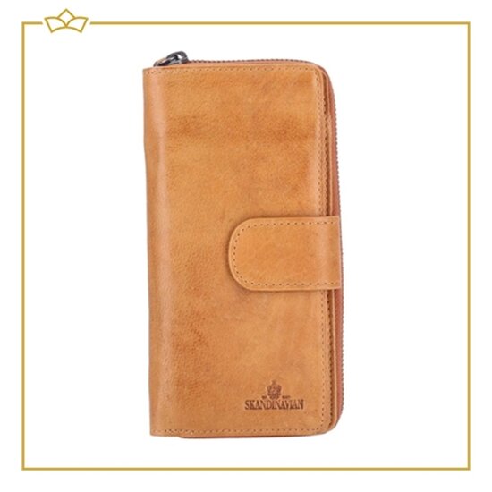 Attrezzo Attrezzo Damesportemonnee - Groot Model - 100% Echt Leer