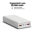 FlinQ FlinQ Krachtige Powerbank 20.000 mAh - Externe Batterij - Smartphone Oplader