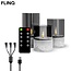 FlinQ FlinQ LED Stone Look Glass Candles: Stijlvolle en Veilige Sfeerverlichting
