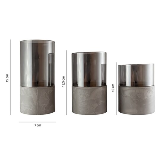 FlinQ FlinQ LED Stone Look Glass Candles: Stijlvolle en Veilige Sfeerverlichting