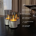 FlinQ FlinQ LED Stone Look Glass Candles: Stijlvolle en Veilige Sfeerverlichting