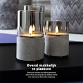 FlinQ FlinQ LED Stone Look Glass Candles: Stijlvolle en Veilige Sfeerverlichting