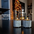 FlinQ FlinQ LED Stone Look Glass Candles: Stijlvolle en Veilige Sfeerverlichting