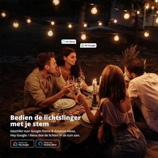 FlinQ FlinQ Slimme Lichtslinger – Premium Lichtverlichting voor Binnen & Buiten – 15 meter RGB