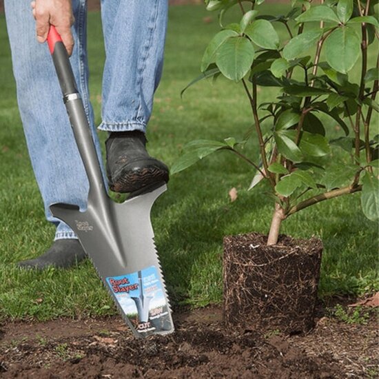 Webshop Outlet Root Slayer Tuinspade – Origineel met scherpe mesranden en 360° handgreep