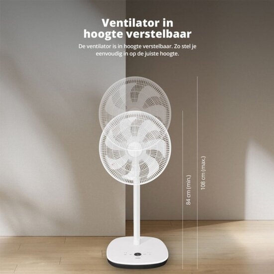 FlinQ FlinQ Breeze Smart Ventilator - 12 Snelheden en Slimme Bediening