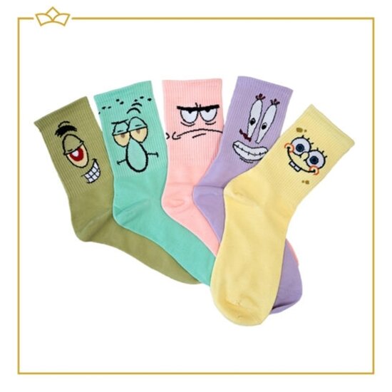 Chimb 5 paar - Spongebob sokken - Maat 35-41