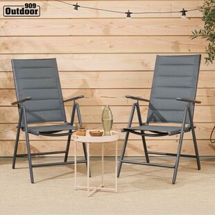 909 Outdoor Aluminium Tuinstoel Set (2 stuks) - Inclusief Zitkussens
