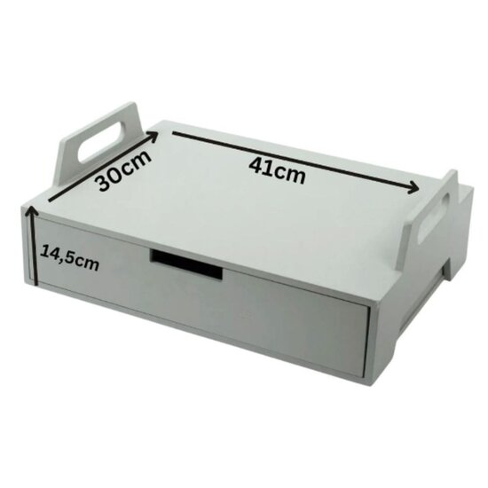 Webshop Outlet Gusta Laptoptafel - Grijs Hout