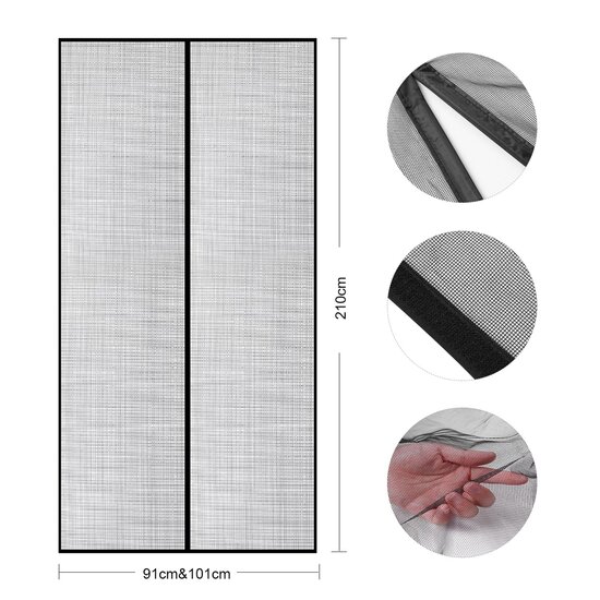 FlinQ FlinQ Vliegengordijn met Magneetsluiting - Glasvezel Gaas - 2 maten
