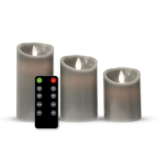 FlinQ FlinQ Oplaadbare Kaarsen Set van 3 Stuks met Afstandsbediening