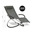 FlinQ FlinQ Opvouwbare Ligstoel voor Buiten - Luxe Tuinstoel met Schommelfunctie