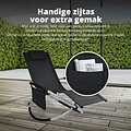 FlinQ FlinQ Opvouwbare Ligstoel voor Buiten - Luxe Tuinstoel met Schommelfunctie