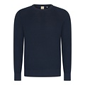 Mario Russo Mario Russo Waffle Pullover – Italiaanse Stijl en Comfort - Raf Blue / XXXL