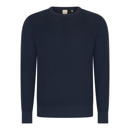 Mario Russo Mario Russo Waffle Pullover – Italiaanse Stijl en Comfort - Raf Blue / XXXL