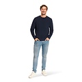 Mario Russo Mario Russo Waffle Pullover – Italiaanse Stijl en Comfort - Raf Blue / XXXL