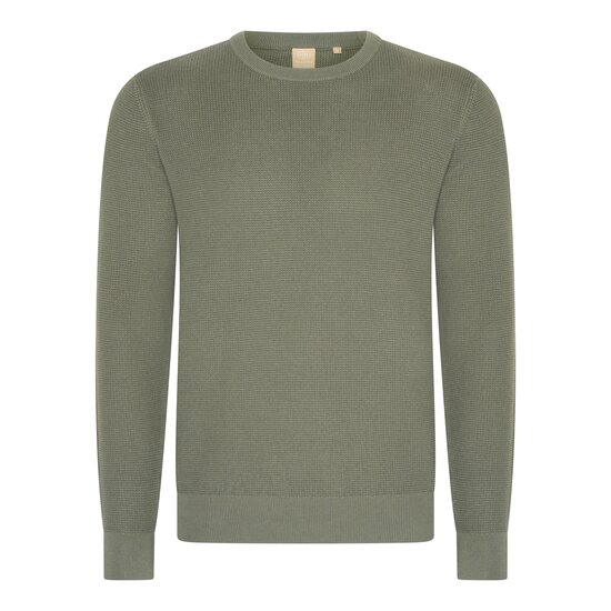 Mario Russo Mario Russo Waffle Pullover – Italiaanse Stijl en Comfort - Raf Blue / XXXL