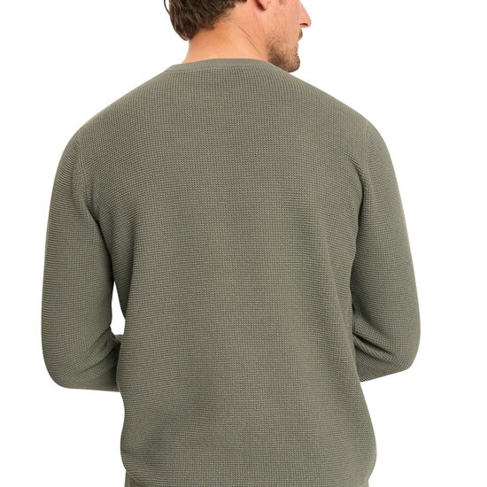 Mario Russo Mario Russo Waffle Pullover – Italiaanse Stijl en Comfort - Raf Blue / XXXL