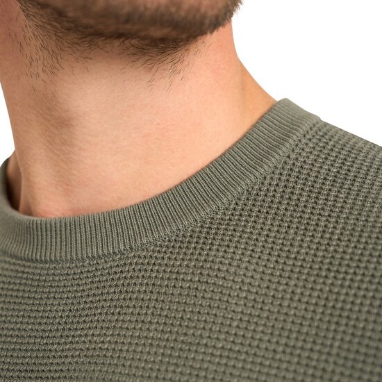 Mario Russo Mario Russo Waffle Pullover – Italiaanse Stijl en Comfort - Raf Blue / XXXL