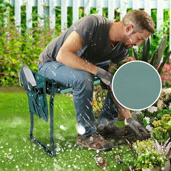 FlinQ FlinQ Garden Kneeler Seat with Tool Pouch – Comfortabel tuinieren zonder belasting