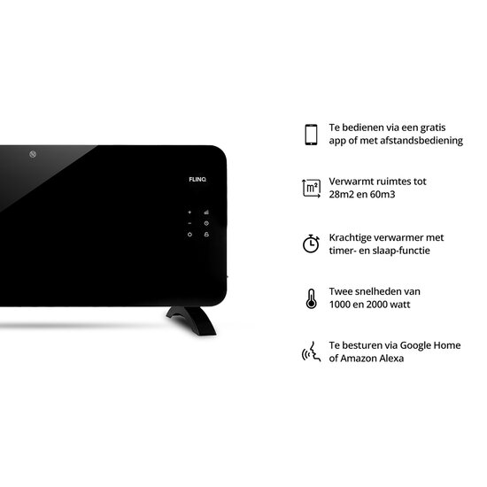 FlinQ FlinQ Slimme Paneelverwarming - Elektrische Kachel met Stembediening