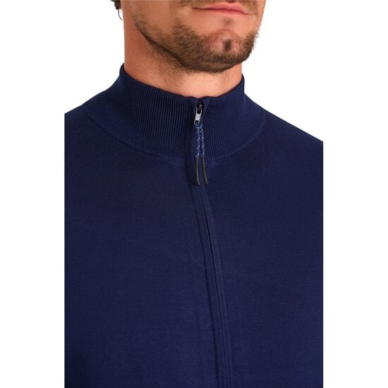 Mario Russo Mario Russo Full Zip Vest - Cardigan met Stretch