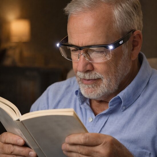 VEX VEX Vergrootglas Bril met LED-licht - Vergroot tot 160% - met Accessoires