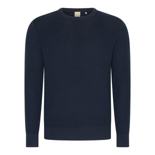 Mario Russo Waffle Pullover – Italiaanse Stijl en Comfort - Raf Blue / XXXL