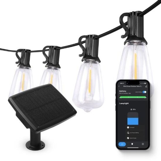 FlinQ FlinQ Smart Outdoor Solar String Light – Sfeervolle Slimme Verlichting voor Buiten