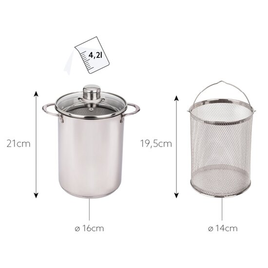 Smile MPM MGK-09 RVS Pasta & Aspergepan 4.2L