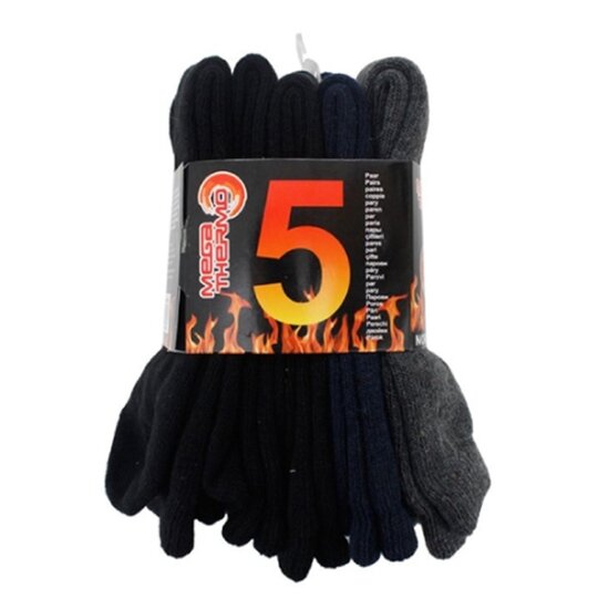 Attrezzo Attrezzo Thermosokken voor Dames en Heren – Set van 5 Paar Sokken – Mix – 43/47