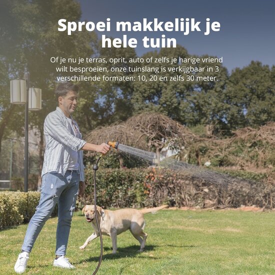 FlinQ FlinQ Automatische Tuinslanghaspel met 9 Sproeistanden - 180° Draaibaar - 30 Meter