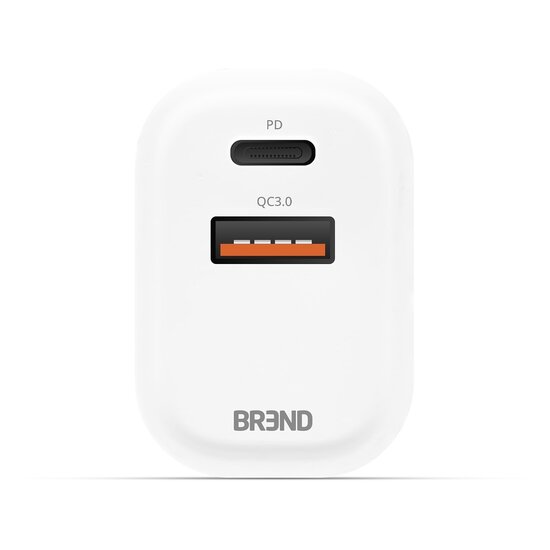 BREND BREND BR-2212 Snellader – 2-in-1 Power Charger met USB & USB-C
