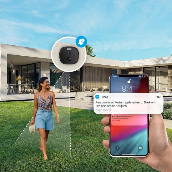 FlinQ FlinQ Smart Outdoor Sentinel Camera – Slimme Solar Buitencamera voor 24/7 Beveiliging