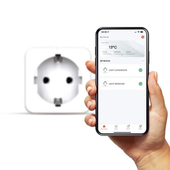 FlinQ FlinQ Slimme Stekkers 2-pack - Slim stopcontact - Smart plug - Energie meten