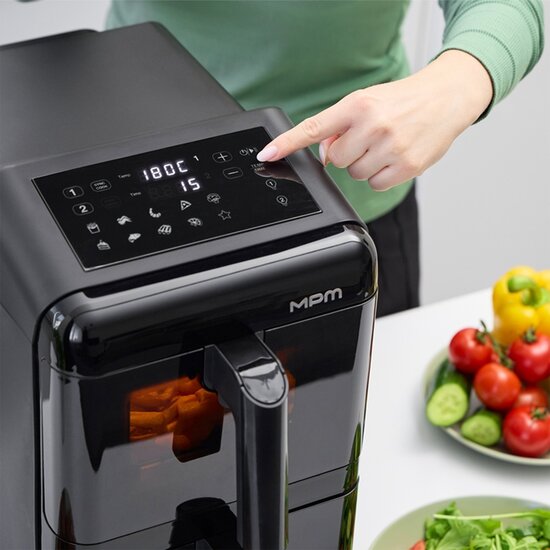 MPM MPM MFR-13 Dubbele Airfryer - 2x 6L