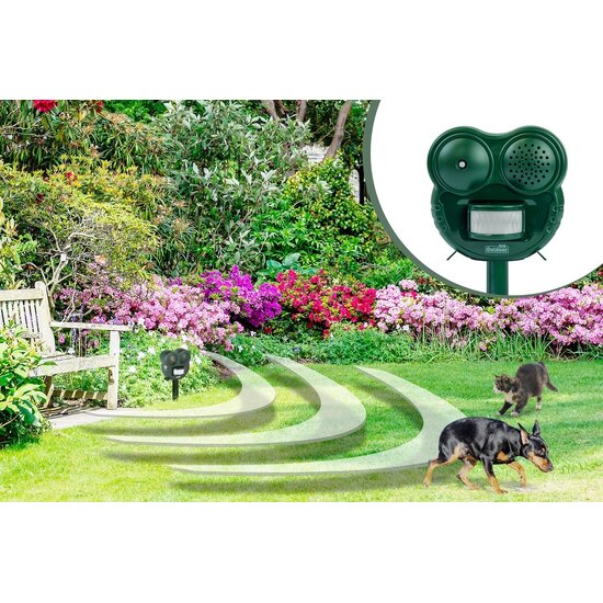909 outdoor Ultrasone Honden-, Katten- en Muizen Verjager 909 Outdoor – Effectieve dierverjaging voor buiten - Batterijen