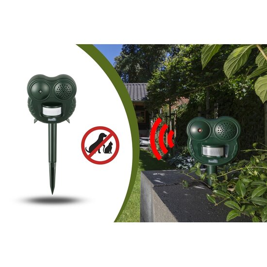 909 outdoor Ultrasone Honden-, Katten- en Muizen Verjager 909 Outdoor – Effectieve dierverjaging voor buiten - Batterijen