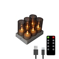 FlinQ FlinQ Oplaadbare LED Theelichtjes met Dimfunctie - Waxinelichtjes - 4 Lichtstanden en Timer