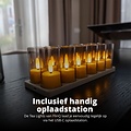 FlinQ FlinQ Oplaadbare LED Theelichtjes met Dimfunctie - Waxinelichtjes - 4 Lichtstanden en Timer