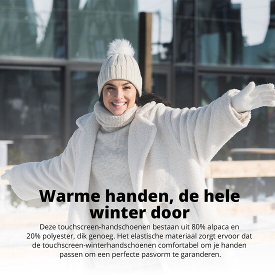 Mario Russo Mario Russo Unisex Winterhandschoenen met Touchscreenfunctie