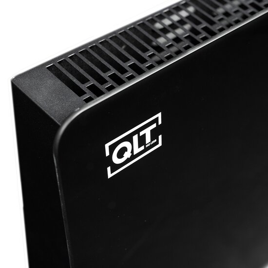QLT No Less QLT Curved Verwarmingspaneel van Glas – 2000 Watt – Zwart – met App-bediening