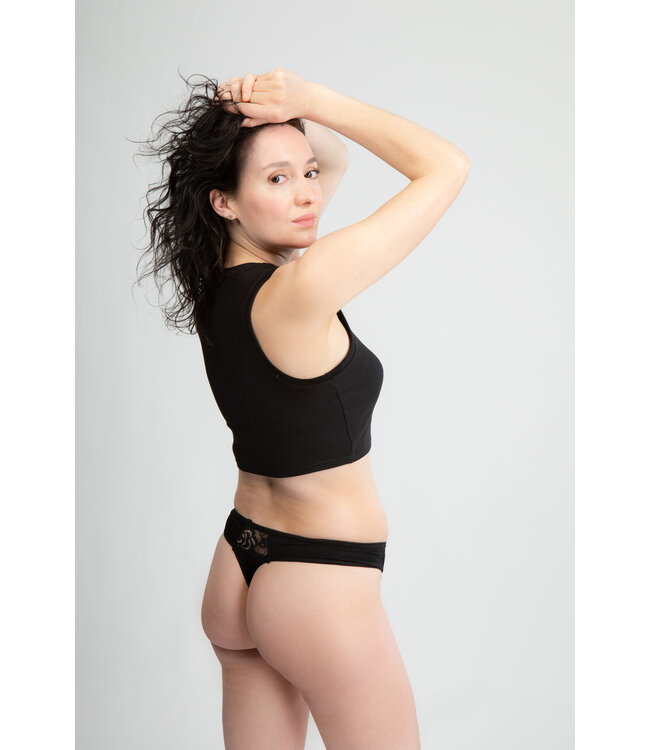 Swaens Bamboo Underwear String Schwarz - 3 Stück