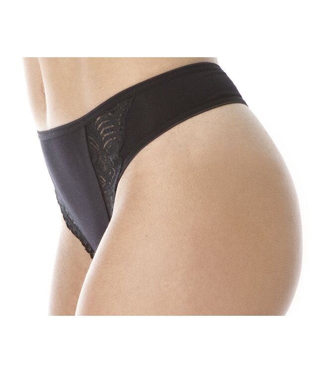 Swaens Bamboo Underwear Tanga Schwarz