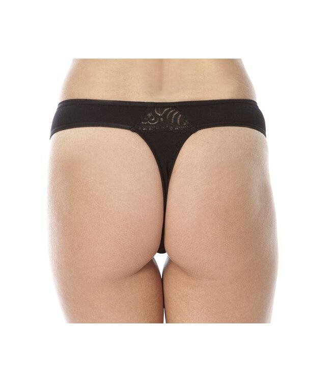 Swaens Bamboo Underwear Tanga Schwarz